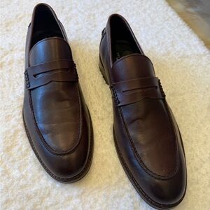 Bloomingdale's Dark Brown Leather Loafers
